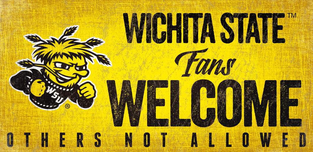 Wichita State Shockers Fans Welcome Wood Sign