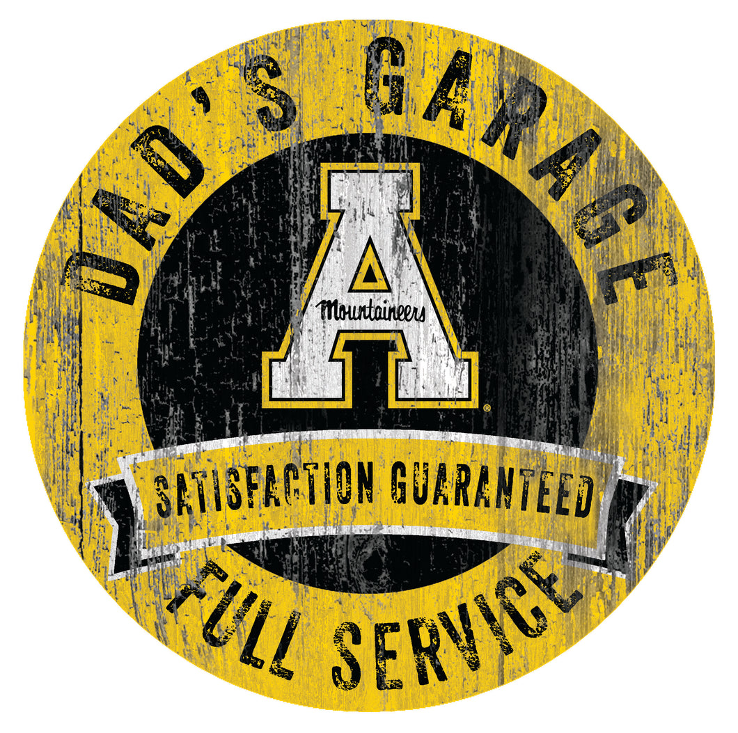 Appalachian State Mountaineers Dad's Garage Sign