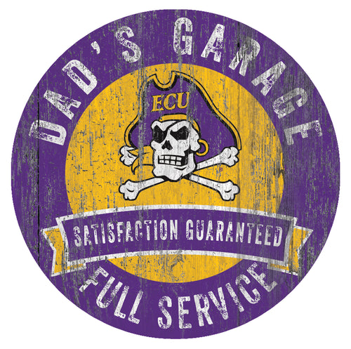 East Carolina Pirates Dad's Garage Sign