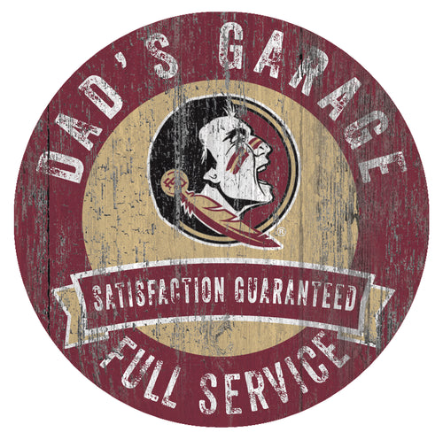 Florida State Seminoles Dad's Garage Sign