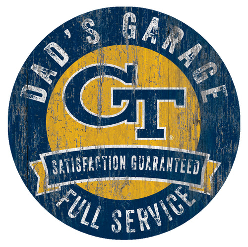 Georgia Tech Yellow Jackets Dad's Garage Sign