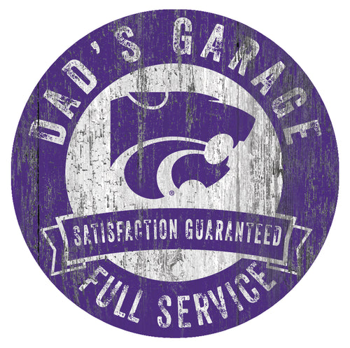 Kansas State Wildcats Dad's Garage Sign
