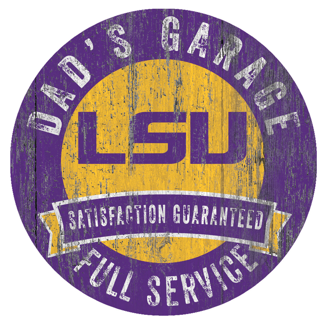 LSU Tigers Dad's Garage Sign