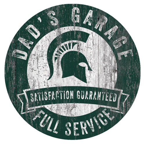 Michigan State Spartans Dad's Garage Sign