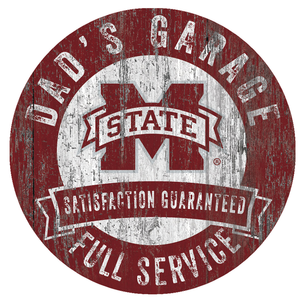 Mississippi State Bulldogs Dad's Garage Sign