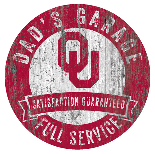 Oklahoma Sooners Dad's Garage Sign