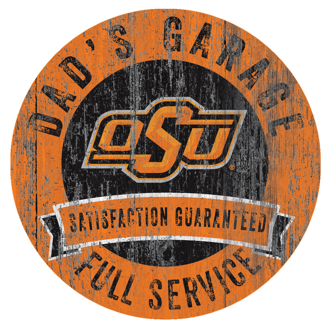 Oklahoma State Cowboys Dad's Garage Sign