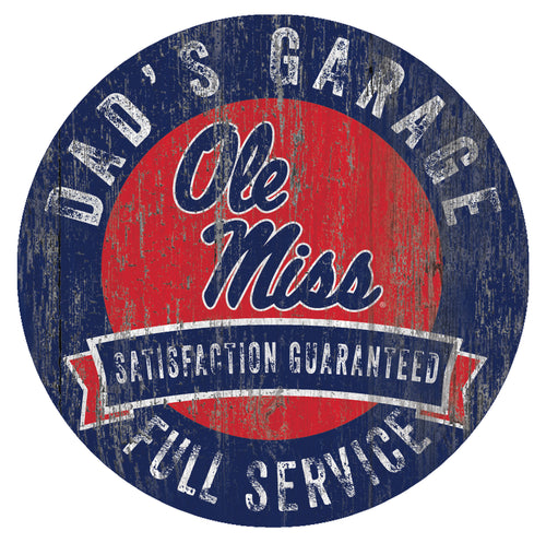 Ole Miss Rebels Dad's Garage Sign