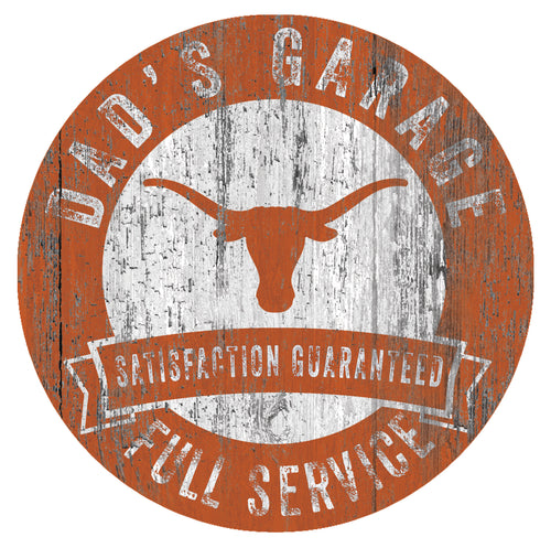 Texas Longhorns Dad's Garage Sign