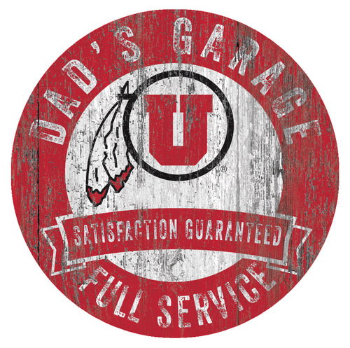 Utah Utes Dad's Garage Sign