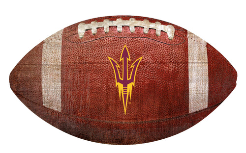 Arizona State  Sun Devils Football Shaped Sign Wood Sign