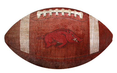 Arkansas Razorbacks Football Shaped Sign Wood Sign