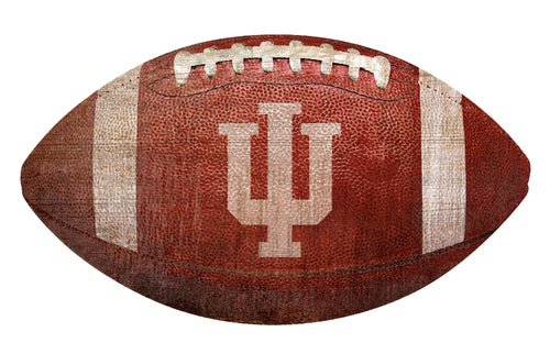 Indiana Hoosiers Football Shaped Sign Wood Sign
