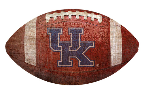 Kentucky Wildcats Football Shaped Sign Wood Sign