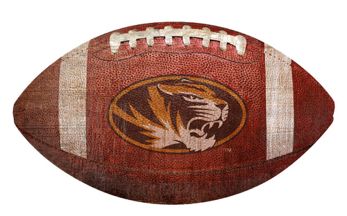 Missouri Tigers Football Shaped Sign Wood Sign