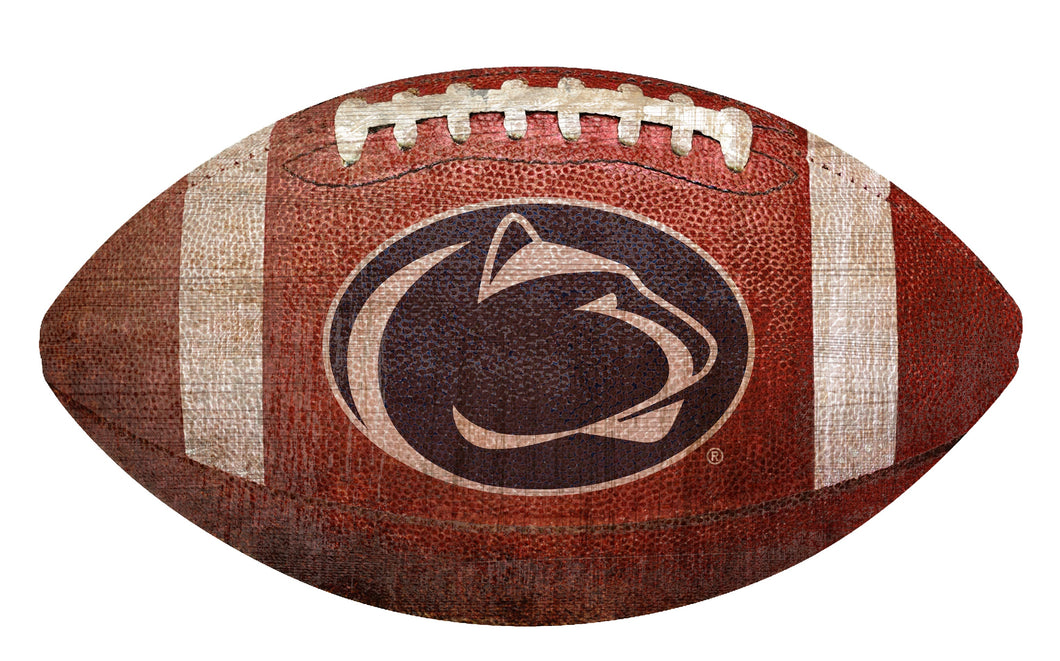 Penn State Nittany Lions Football Shaped Sign Wood Sign