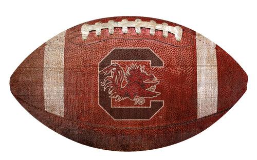 South Carolina Gamecocks Football Shaped Sign Wood Sign