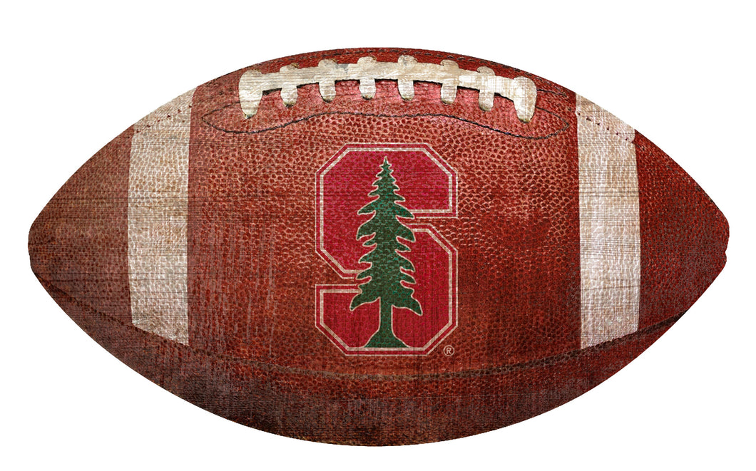 Stanford Cardinal Football Shaped Sign Wood Sign