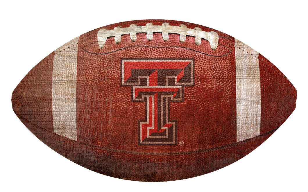 Texas Tech Red Raiders Football Shaped Sign Wood Sign