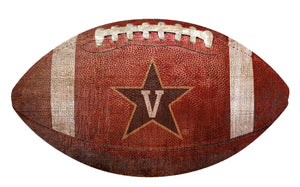 Vanderbilt Commodores Football Shaped Sign Wood Sign