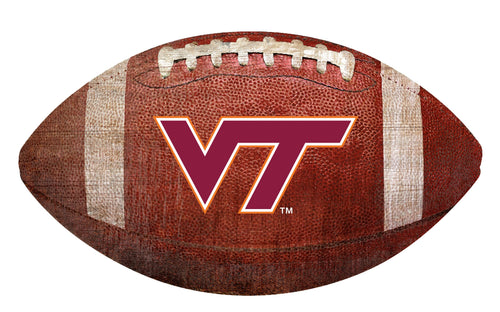 Virginia Tech Hokies Football Shaped Sign Wood Sign