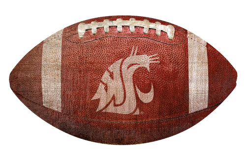 Washington State Cougars Football Shaped Sign Wood Sign