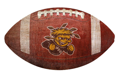 Wichita State Shockers Football Shaped Sign Wood Sign 