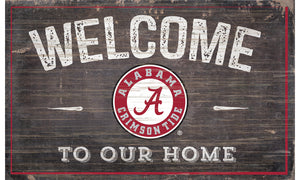 Alabama Crimson Tide Welcome to Our Home Sign  - 11"x19"