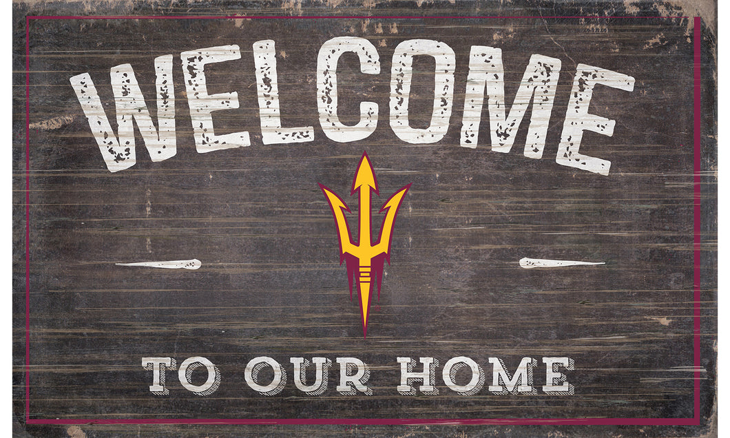 Arizona State Sun Devils Welcome to Our Home Sign  - 11