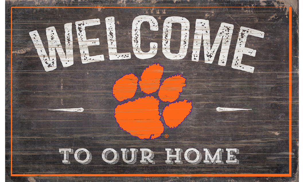 Clemson Tigers Welcome to Our Home Sign  - 11