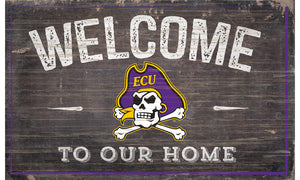 East Carolina Pirates Welcome to Our Home Sign  - 11"x19"