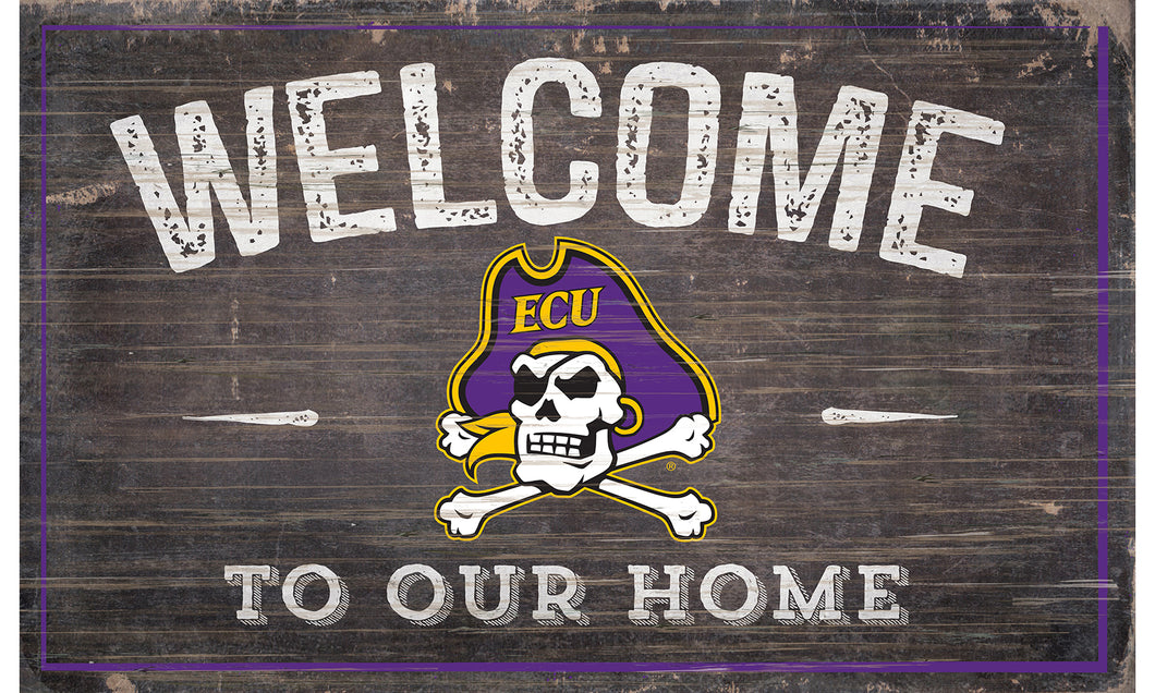 East Carolina Pirates Welcome to Our Home Sign  - 11