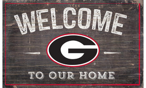 Georgia Bulldogs Welcome to Our Home Sign  - 11"x19"
