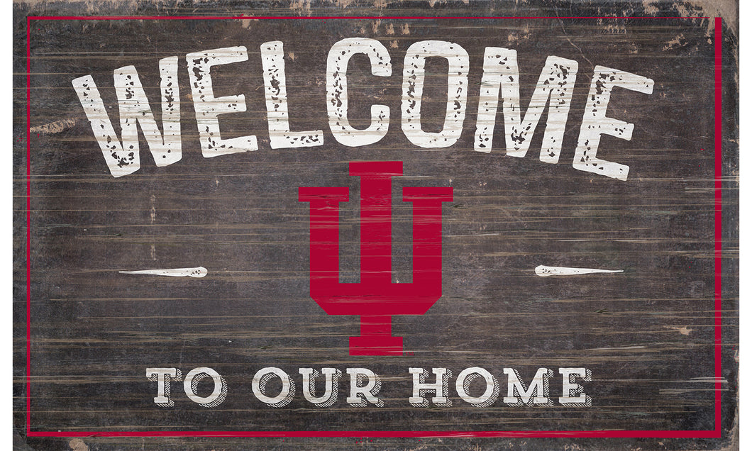 Indiana Hoosiers Welcome to Our Home Sign  - 11