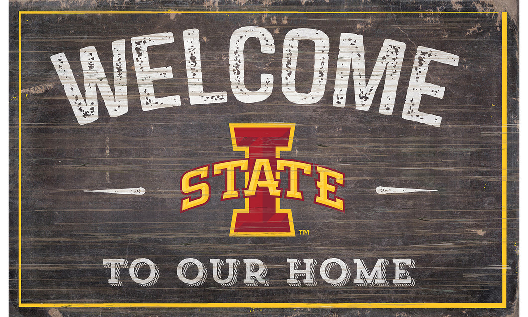 Iowa State Cyclones Welcome to Our Home Sign  - 11