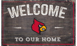 Louisville Cardinals Welcome to Our Home Sign  - 11"x19"