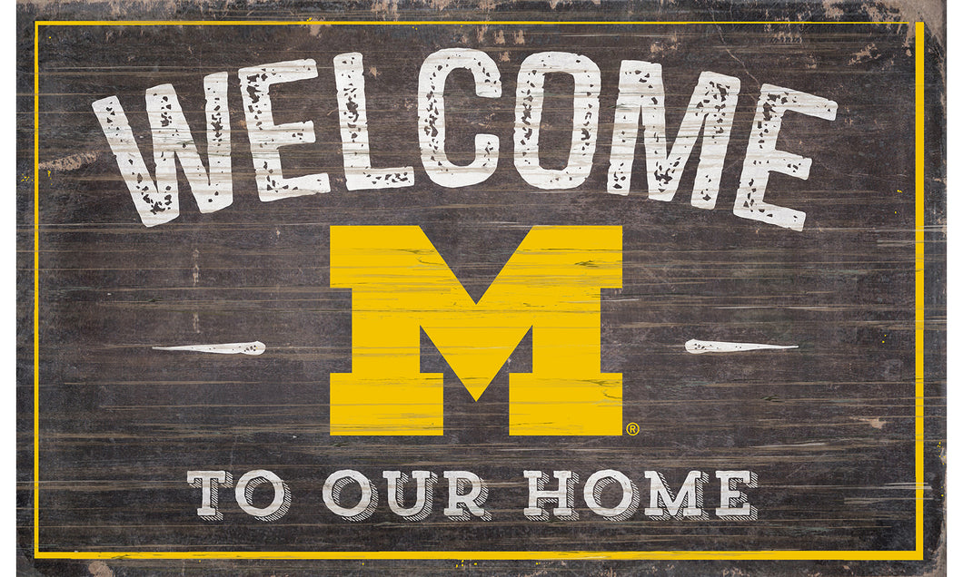 Michigan Wolverines Welcome to Our Home Sign  - 11