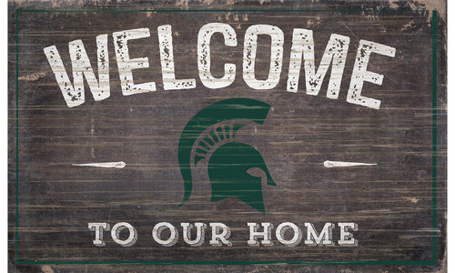 Michigan State Spartans Welcome to Our Home Sign  - 11