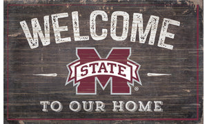 Mississippi State Bulldogs Welcome to Our Home Sign  - 11"x19"