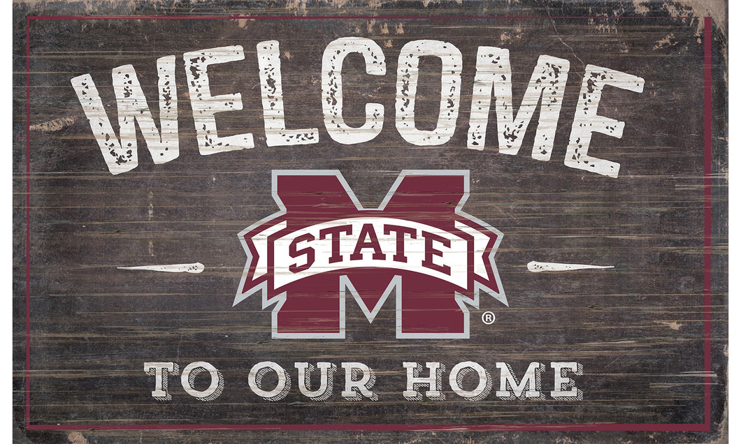 Mississippi State Bulldogs Welcome to Our Home Sign  - 11