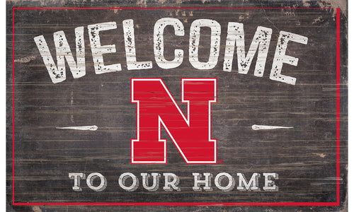 Nebraska Cornhuskers Welcome to Our Home Sign  - 11