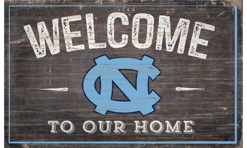 North Carolina Tar Heels Welcome to Our Home Sign  - 11