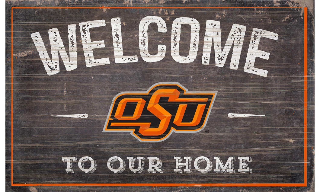 Oklahoma State Cowboys Welcome to Our Home Sign  - 11