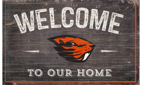 Oregon State Beavers Welcome to Our Home Sign  - 11