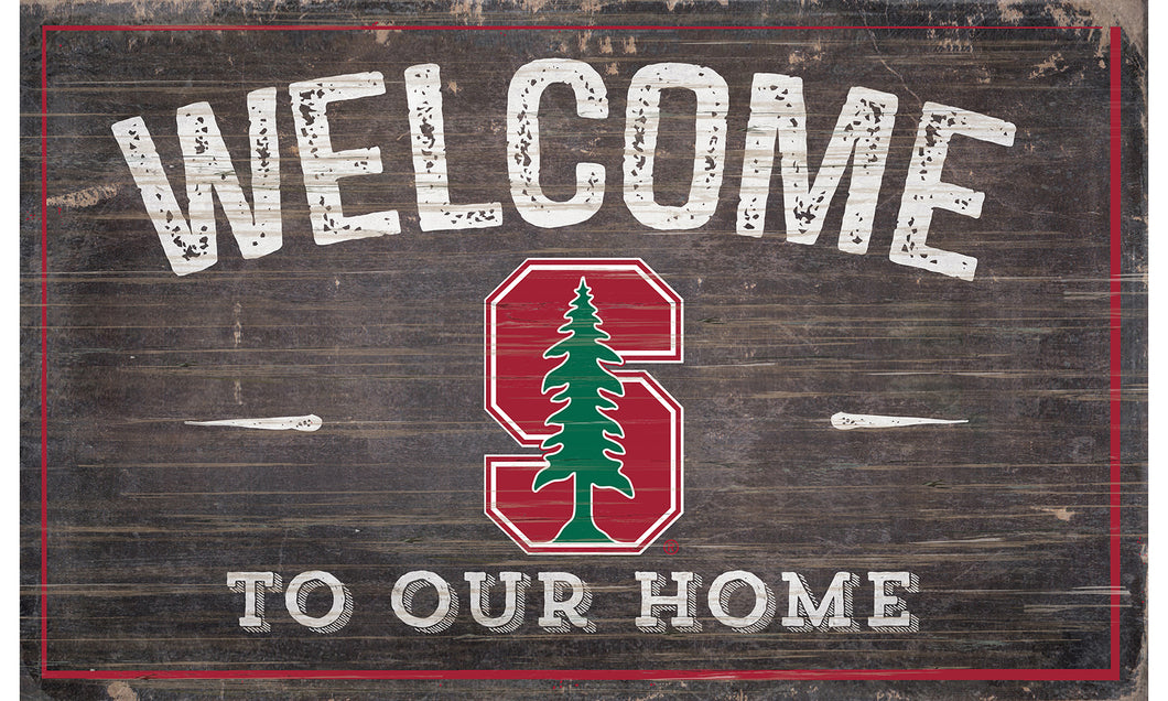 Stanford Cardinal Welcome to Our Home Sign  - 11