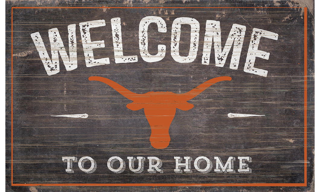 Texas Longhorns Welcome to Our Home Sign  - 11