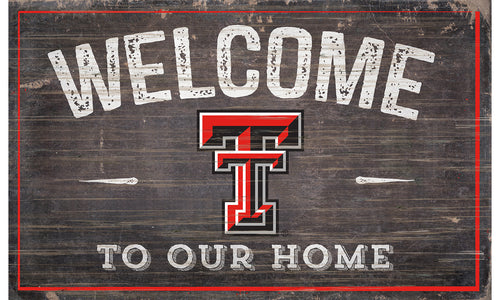 Texas Tech Red Raiders Welcome to Our Home Sign  - 11