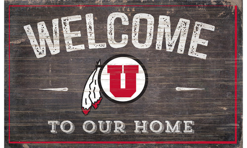 Utah Utes Welcome to Our Home Sign  - 11