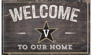 Vanderbilt Commodores Welcome to Our Home Sign  - 11"x19"