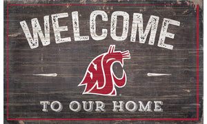 Washington State Cougars Welcome to Our Home Sign  - 11"x19"